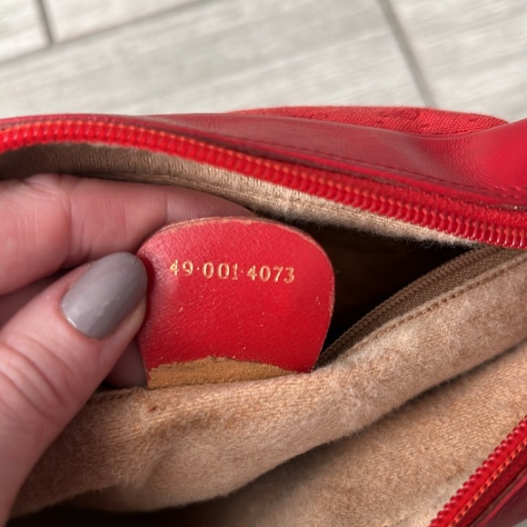 Vintage Gucci Red Canvas and Leather Crossbody Bag EUC - Picture 15 of 15